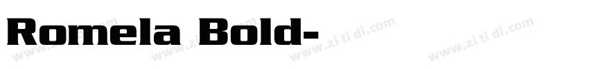 Romela Bold字体转换
